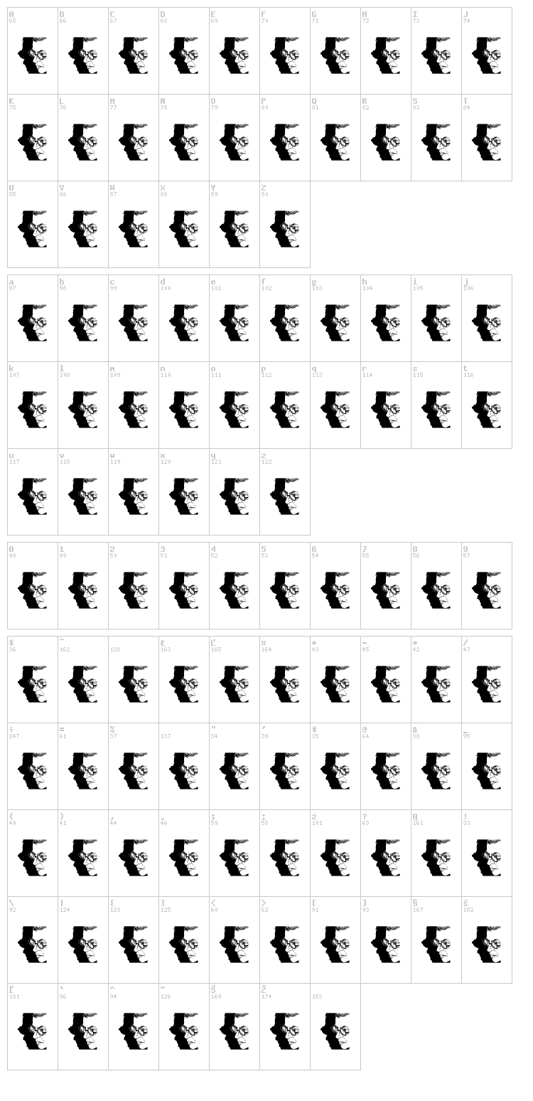 Thinkers World font map